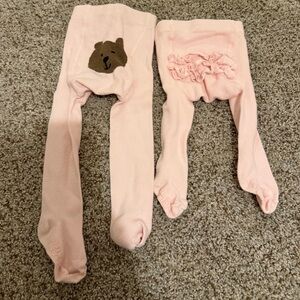 Bundle of baby pink Baby Gap tights